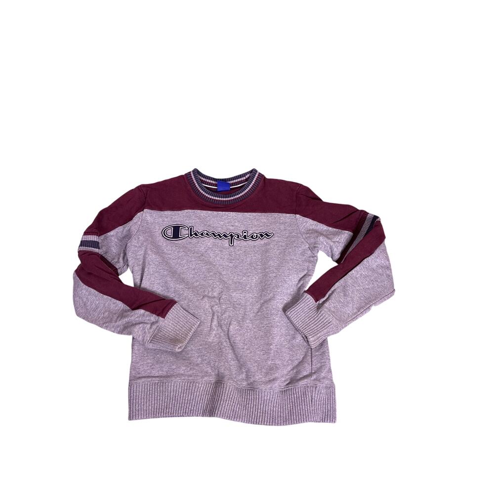 Vintage 90s Champion Heavy Knit Sweater Mens Large Embroidered Logo Classic
